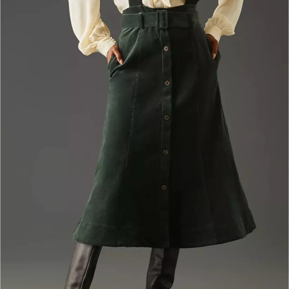 Anthropologie Dark Green Maxi Dress